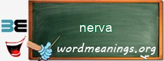 WordMeaning blackboard for nerva
